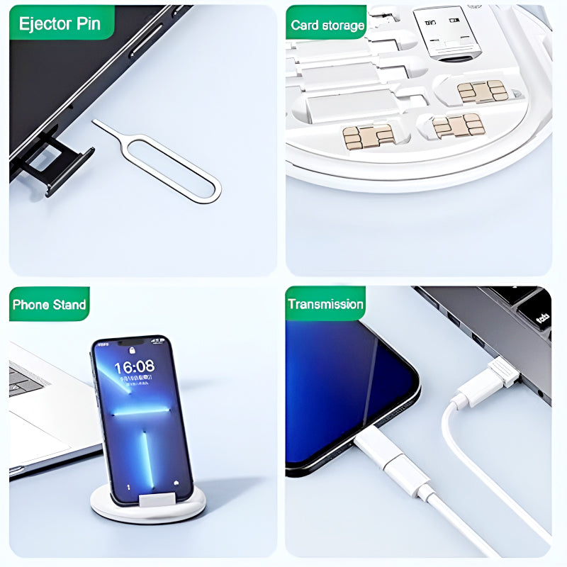 5-in-1 60W Fast Charging Cable Set – Portable Data Cable Kit