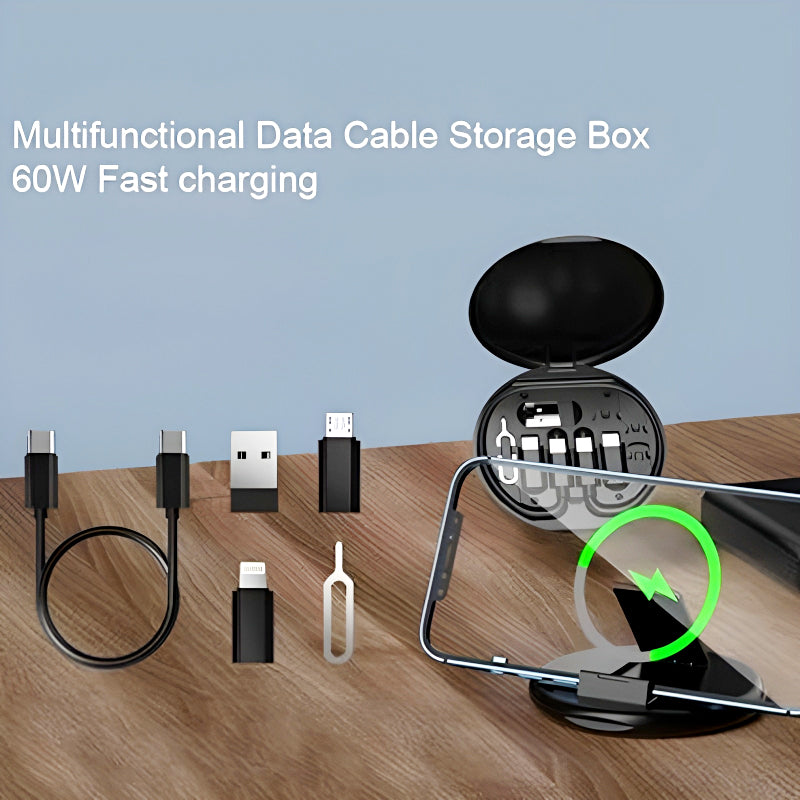 5-in-1 60W Fast Charging Cable Set – Portable Data Cable Kit