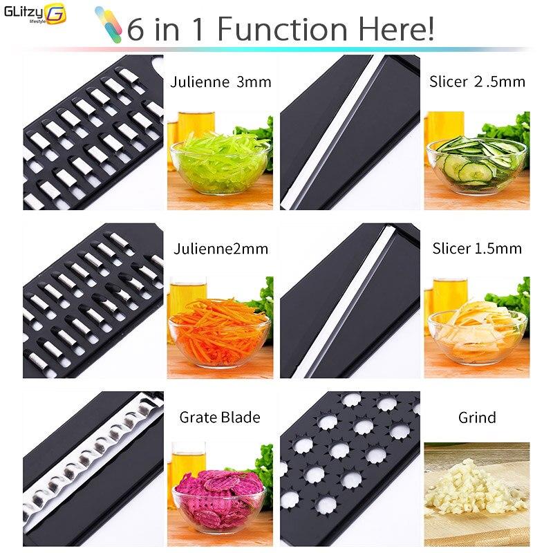 6-in-1 Vegetable Slicer & Chopper with Hand Guard