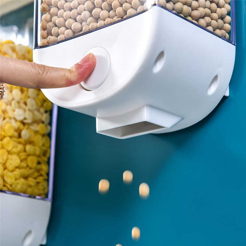 1500ml Wall Mounted Transparent Grain Storage Box