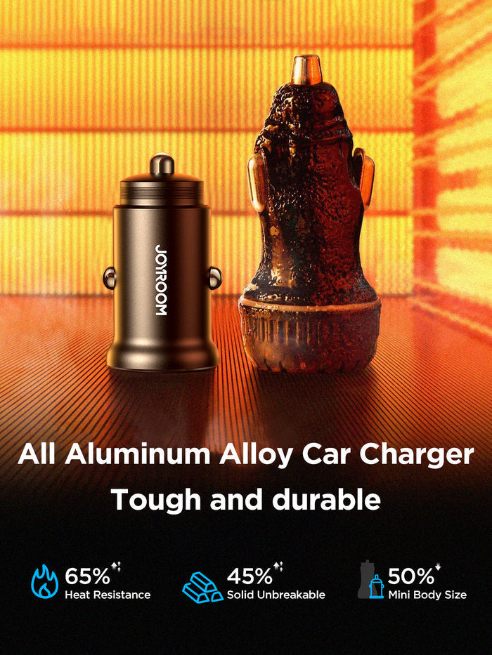 Joyroom JR-CCN05 30W Mini Car Charger – USB-A & USB-C