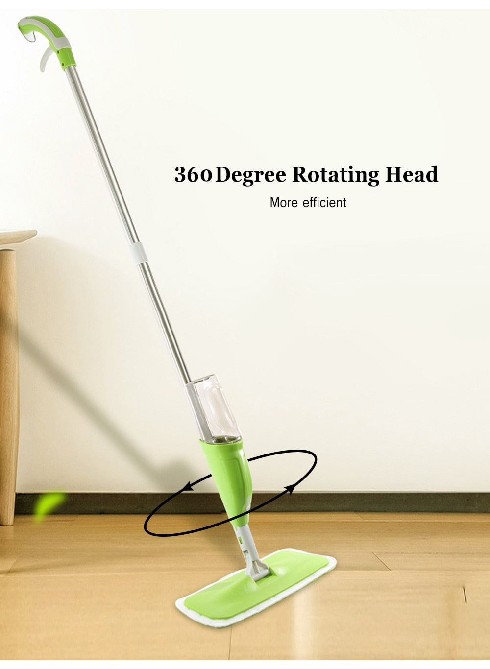 Flat Microfiber Spray Mop – Household Floor Cleaner