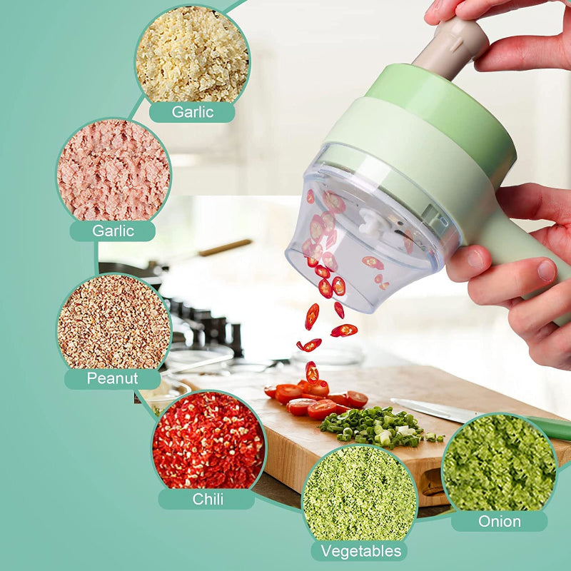 2-in-1 Electric Handheld Food Chopper