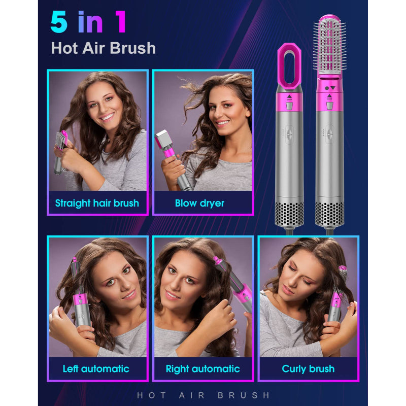 5 in 1 Hair Dryer & Styling Tool – Dryer, Straightener, Curler & Comb