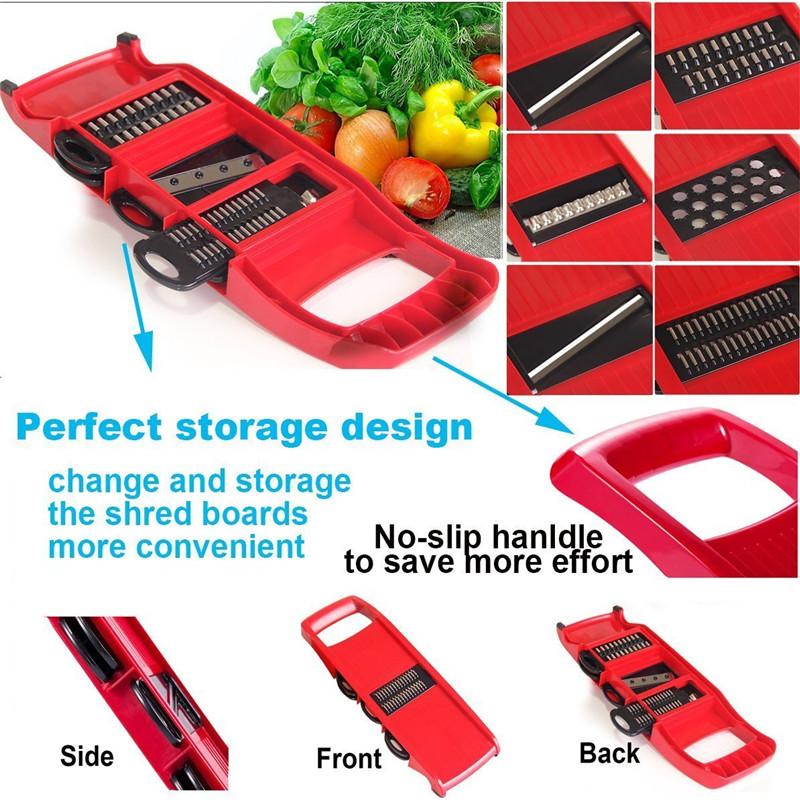 6-in-1 Vegetable Slicer & Chopper with Hand Guard