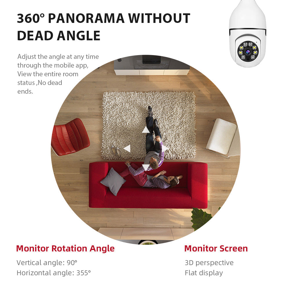 V380 1080P Wireless PTZ LED Bulb Camera