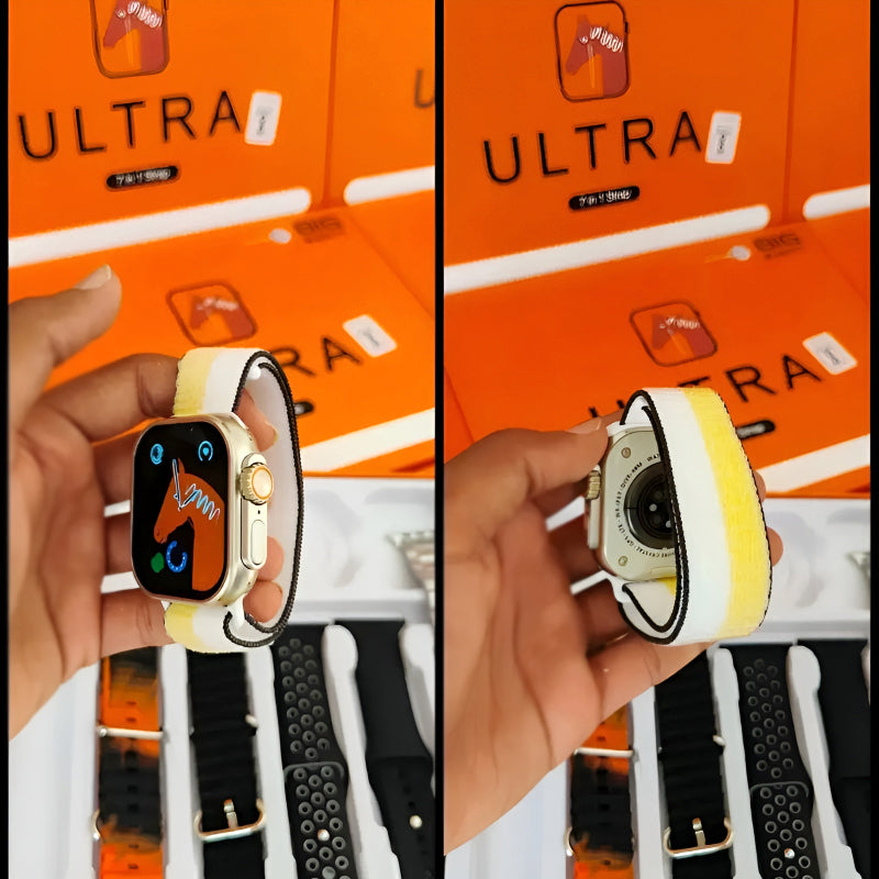 7-in-1 Ultra Smart Watch – Big 2.01” Display with 7 Straps