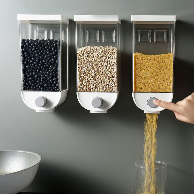1500ml Wall Mounted Transparent Grain Storage Box