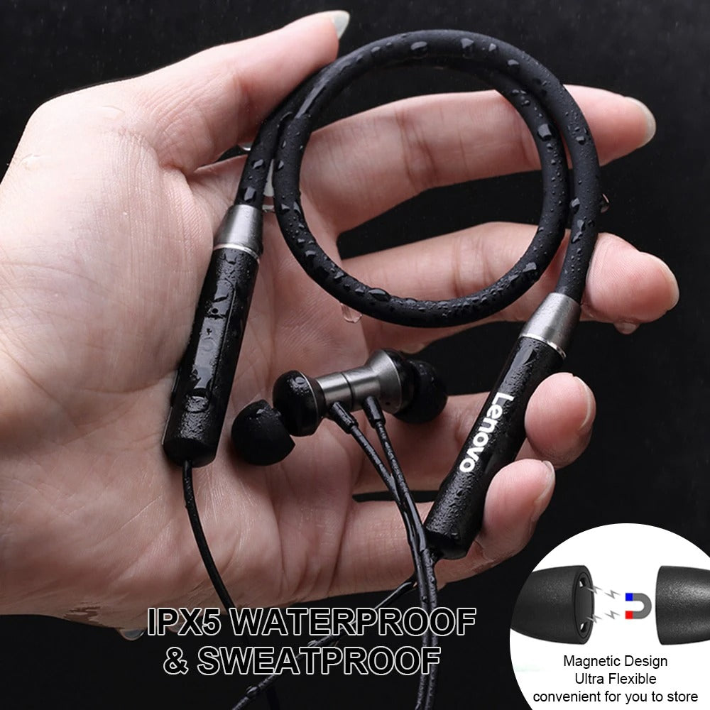 Lenovo HE05 Bluetooth 5.0 Wireless Neckband Sports Headphones