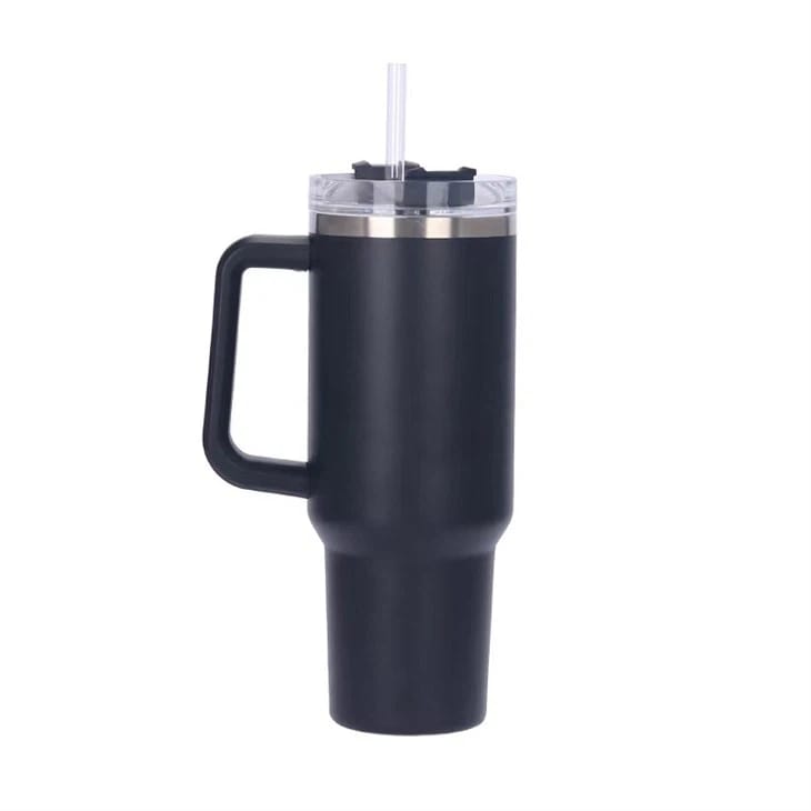 Large 40oz Matte Teal Insulated Tumbler